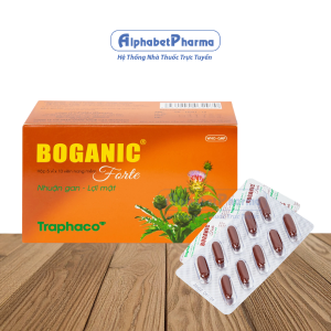 Thuốc bổ gan, lợi mật, thông tiêu, giải độc Boganic Forte Traphaco (5 vỉ x 10 viên/hộp)