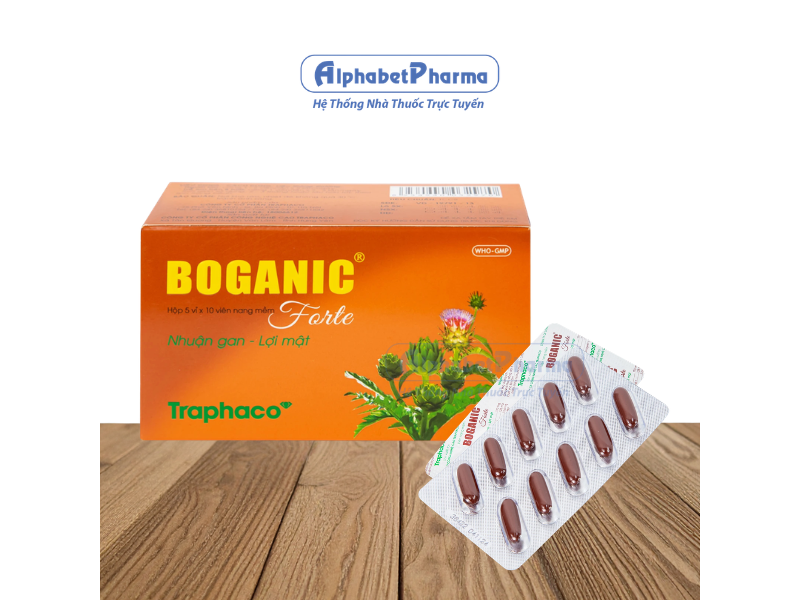 Thuốc bổ gan, lợi mật, thông tiêu, giải độc Boganic Forte Traphaco (5 vỉ x 10 viên/hộp)