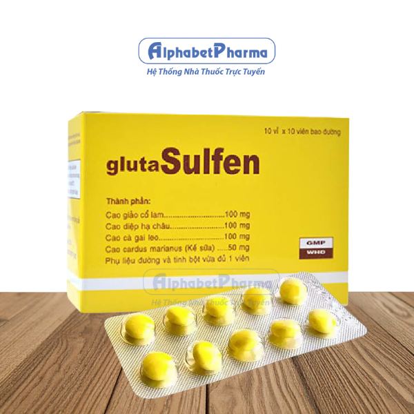 Thuốc tăng cường chức năng gan, giải độc gan Gluta Sulfen (10 vỉ x 10 viên/hộp)