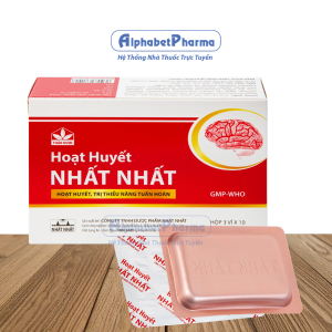 Thuốc trị thiểu năng tuần hoàn Hoạt huyết Nhất Nhất (3 vỉ x 10 viên/hộp)
