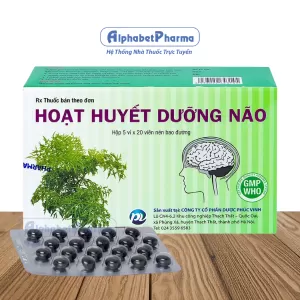 Hoạt Huyết Dưỡng Não PV (5 vỉ x 20 viên bao đường/hộp)