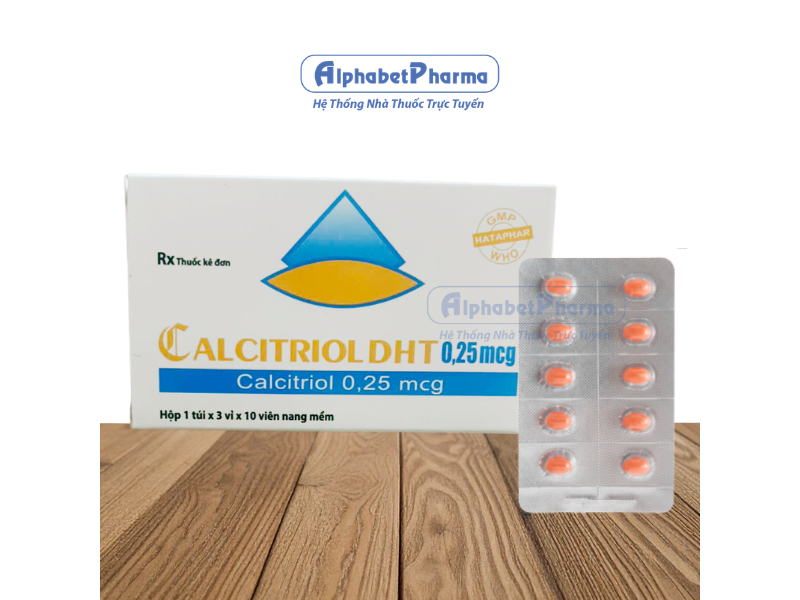 Thuốc điều trị loãng xương Calcitriol DHT (3 vỉ x 10 viên/hộp)