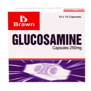 Thuốc trị thoái hóa xương khớp Glucosamine 250mg Brawn (10 vỉ x 10 viên/hộp)