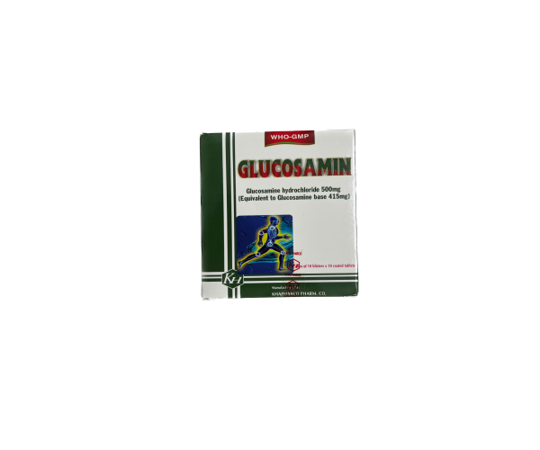 Thuốc hỗ trợ trị thoái hóa xương khớp Glucosamin 500mg Khapharco (10 vỉ x 10 viên/hộp)