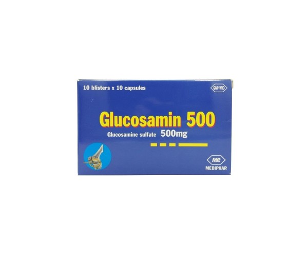 Thuốc trị thoái hóa xương khớp  Glucosamin 500mg Mebiphar (10 vỉ x 10 viên/hộp)