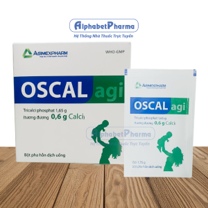 Thuốc điều trị tình trạng thiếu hụt canxi Oscal Agi 0.6g (30 gói/hộp)