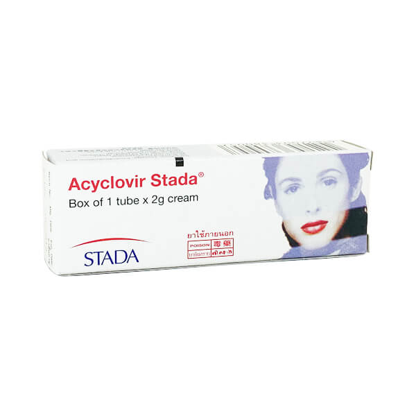 Kem bôi da điều trị ngăn ngừa tái phát Virus Herpes Simplex, bệnh Zona & thủy đậu Acyclovir Stada cream (2g)