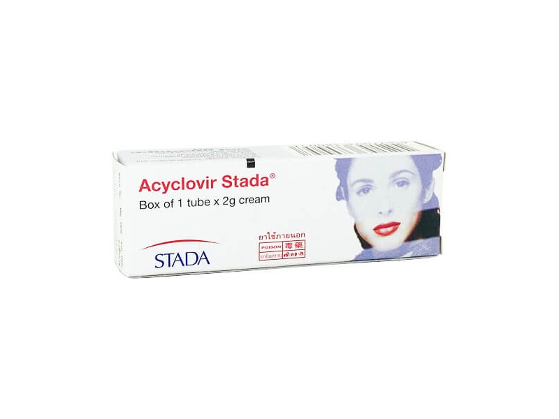 Kem bôi da điều trị ngăn ngừa tái phát Virus Herpes Simplex, bệnh Zona & thủy đậu Acyclovir Stada cream (2g)