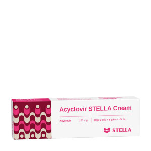 Kem bôi da điều trị ngăn ngừa tái phát Virut Herpes Simplex, bệnh Zona & thủy đậu Acyclovir Stella cream (5g)