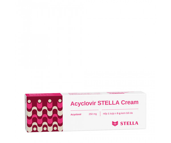 Kem bôi da điều trị ngăn ngừa tái phát Virut Herpes Simplex, bệnh Zona & thủy đậu Acyclovir Stella cream (5g)