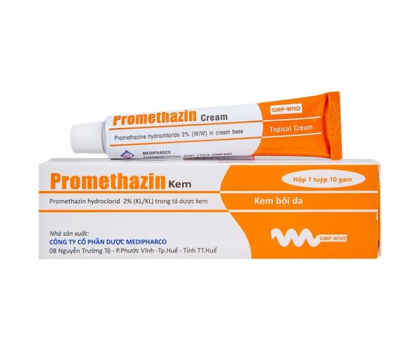 Kem điều trị ngứa, bỏng bề mặt, côn trùng đốt Promethazin cream Medipharco (10g)