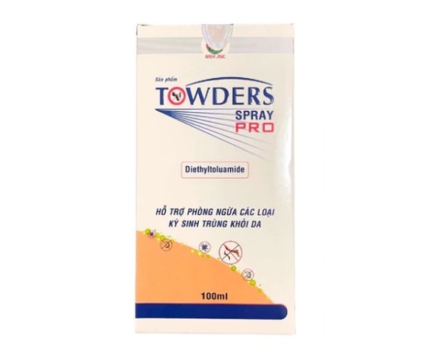 Dung dịch xịt ngừa muỗi, ghẻ, chấy, rận Towders Spray Pro (100ml)