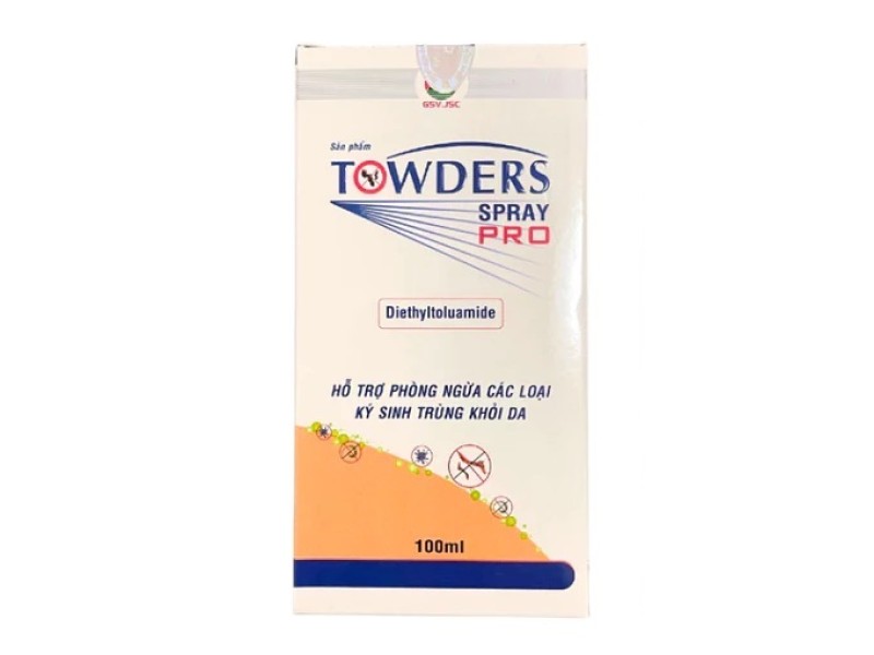 Dung dịch xịt ngừa muỗi, ghẻ, chấy, rận Towders Spray Pro (100ml)