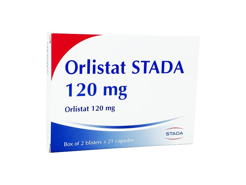 Thuốc điều trị béo phì, giảm cân Orlistat Stada 120mg (2 vỉ x 21 viên/hộp)