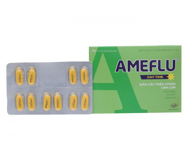 Thuốc trị cảm cúm Ameflu Daytime (10 vỉ x 10 viên/hộp)