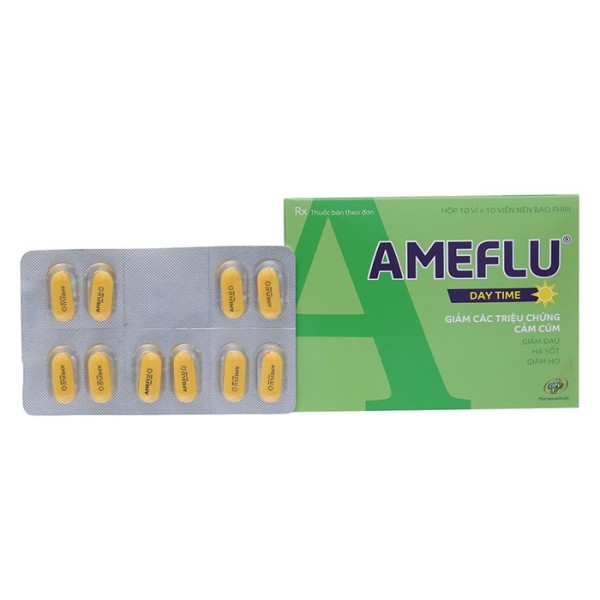 Thuốc trị cảm cúm Ameflu Daytime (10 vỉ x 10 viên/hộp)