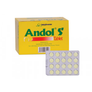 Thuốc điều trị cảm, sốt, nhức đầu Andol S (25 vỉ x 20 viên/hộp)
