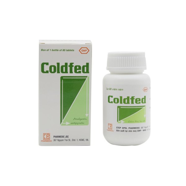 Thuốc trị cảm cúm Coldfed (80 viên/chai)