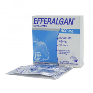 Viên sủi giảm đau, hạ sốt Efferalgan 500mg (4 vỉ x 4 viên/hộp)