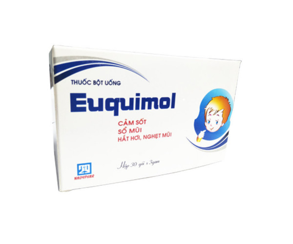 Thuốc điều trị cảm cúm, cảm lạnh trẻ em Euquimol (30 gói/hộp)
