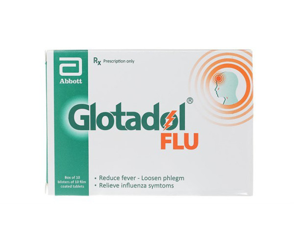 Thuốc trị cảm cúm Glotadol F (10 vỉ x 10 viên/hộp)