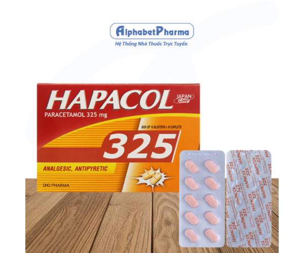 Thuốc giảm đau, hạ sốt Hapacol 325mg (10 vỉ x 10 viên/hộp)