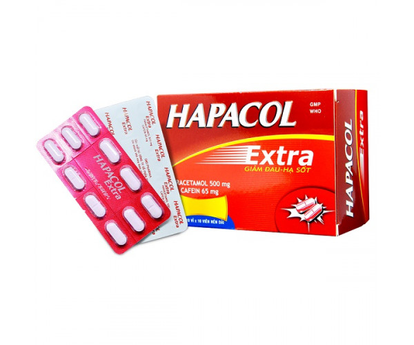Thuốc giảm đau, hạ sốt Hapacol Extra (10 vỉ x 10 viên/hộp)