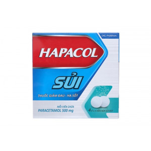 Viên sủi giảm đau, hạ sốt Hapacol 500mg (4 vỉ x 4 viên/hộp)