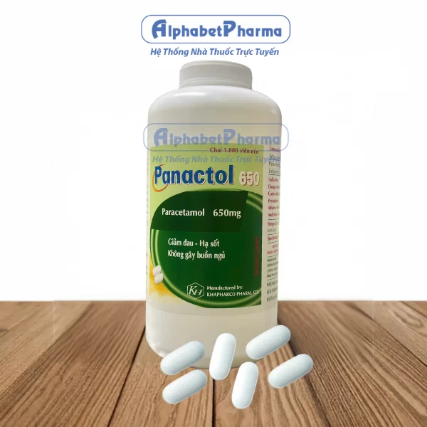 Thuốc giảm đau, hạ sốt Panactol 650mg (1000 viên/chai)