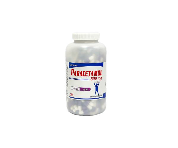 Thuốc giảm đau, hạ sốt Paracetamol 500mg VPC viên tím trắng (500 viên/chai)