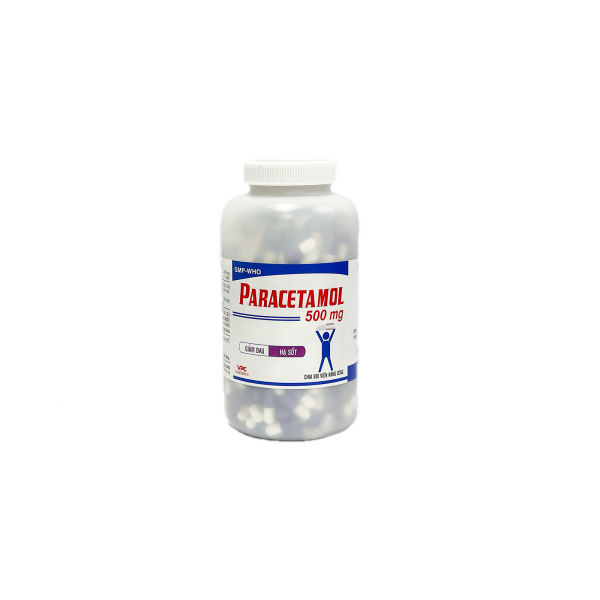 Thuốc giảm đau, hạ sốt Paracetamol 500mg VPC viên tím trắng (500 viên/chai)