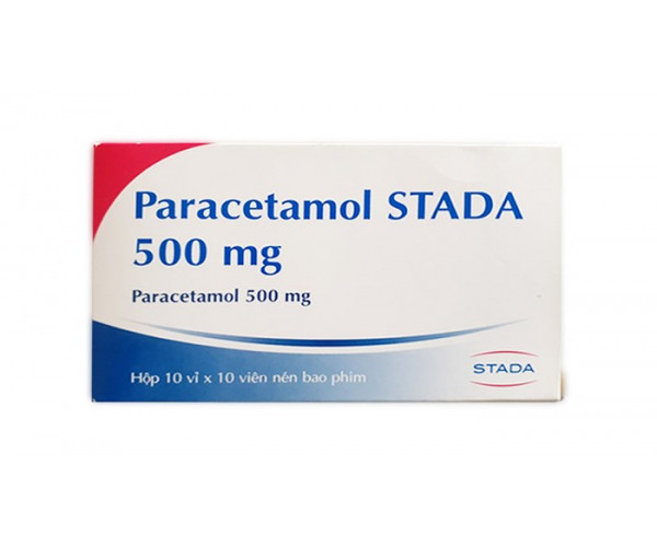 Thuốc giảm đau, hạ sốt Paracetamol 500mg Stada (10 vỉ x 10 viên/hộp)