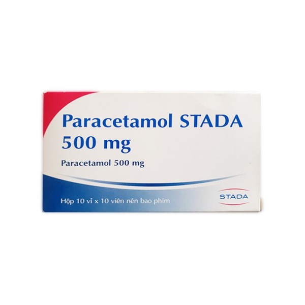 Thuốc giảm đau, hạ sốt Paracetamol 500mg Stada (10 vỉ x 10 viên/hộp)