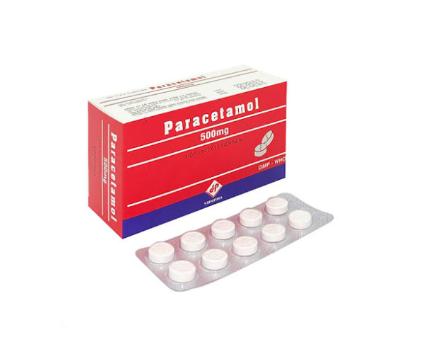 Thuốc giảm đau, hạ sốt Paracetamol 500mg Vidipha (10 vỉ x 10 viên/hộp)
