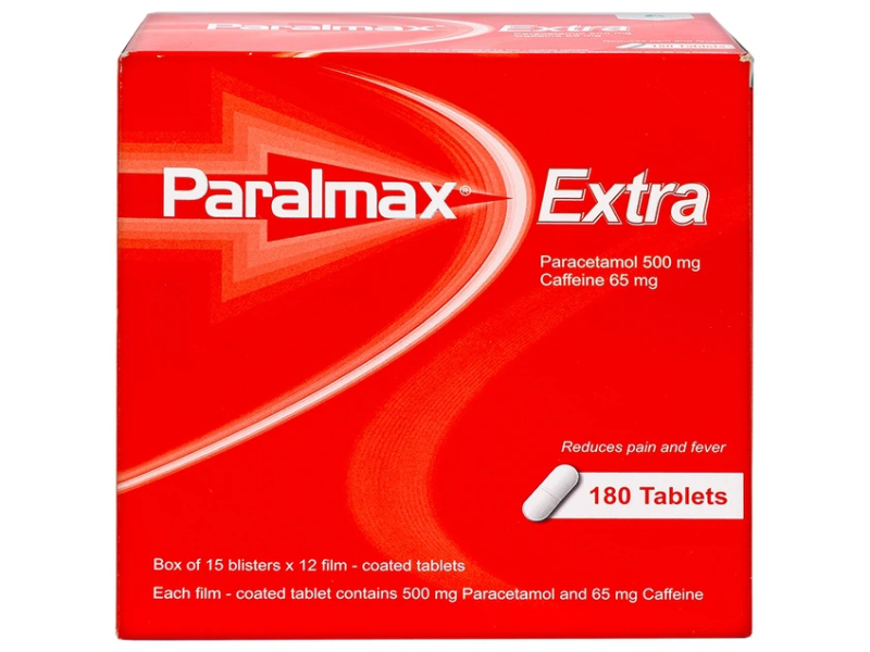  Thuốc giảm đau, hạ sốt Paralmax Extra (15 vỉ x 12 viên/hộp)