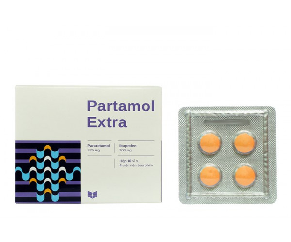 Thuốc giảm đau, kháng viêm Partamol Extra (10 vỉ x 4 viên/hộp)