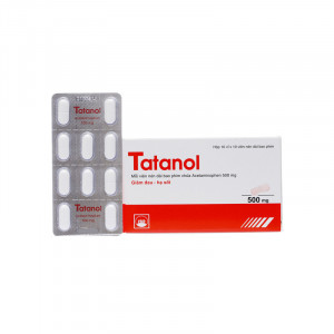 Thuốc giảm đau, hạ sốt Tatanol 500mg (10 vỉ x 10 viên/hộp)