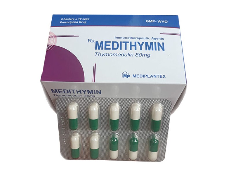 Thuốc tăng cường miễn dịch Medithymin 80mg (6 vỉ x 10 viên/hộp)