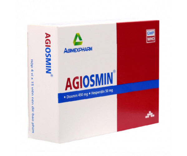 Thuốc trị trĩ, suy giãn tĩnh mạch Agiosmin (4 vỉ x 15 viên/hộp)