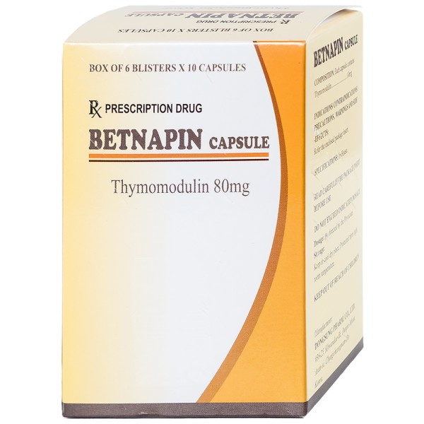 Thuốc tăng cường miễn dịch Betnapin 80mg (6 vỉ x 10 viên/hộp)