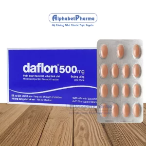 Daflon 500mg (4 vỉ x 15 viên/hộp)