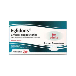 Thuốc hỗ trợ điều trị táo bón dạng viên đặt Eglidons for adults (2 vỉ x 6 viên/hộp)