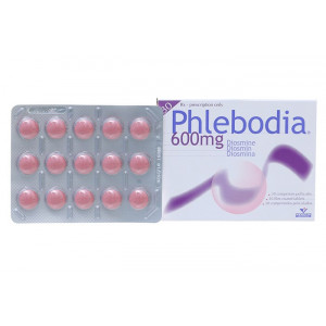 Thuốc trị trĩ, suy giãn tĩnh mạch Phlebodia 600mg (2 vỉ x 15 viên/hộp)