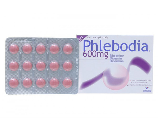 Thuốc trị trĩ, suy giãn tĩnh mạch Phlebodia 600mg (2 vỉ x 15 viên/hộp)