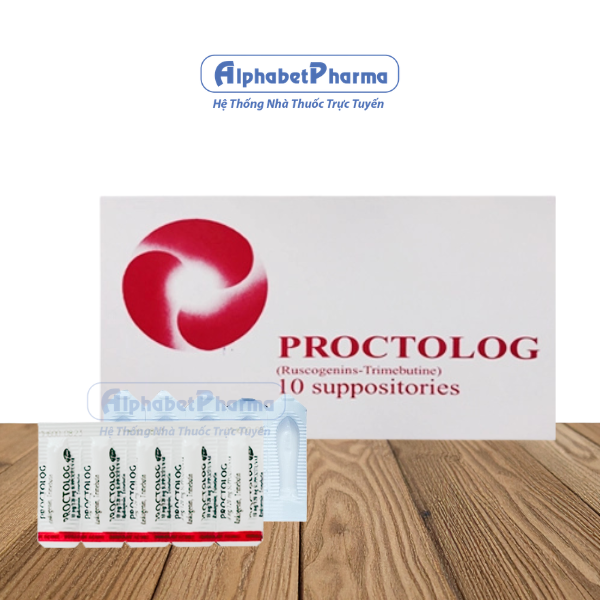 Thuốc điều trị bệnh trĩ Proctolog dạng viên đặt (2 vỉ x 5 viên/hộp)