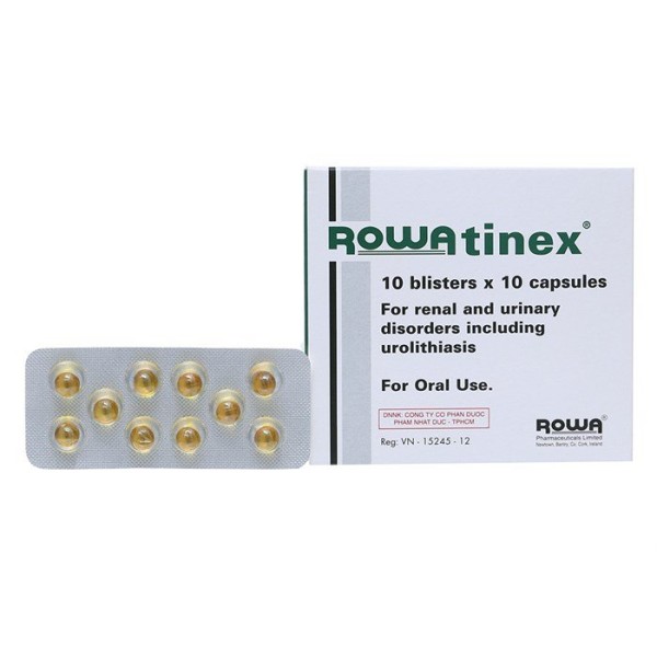 Thuốc điều trị sỏi niệu, sỏi thận Rowatinex (10 vỉ x 10 viên/hộp)