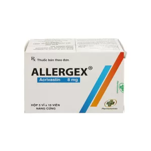 Allergex 8mg (5 vỉ x 10 viên/hộp)