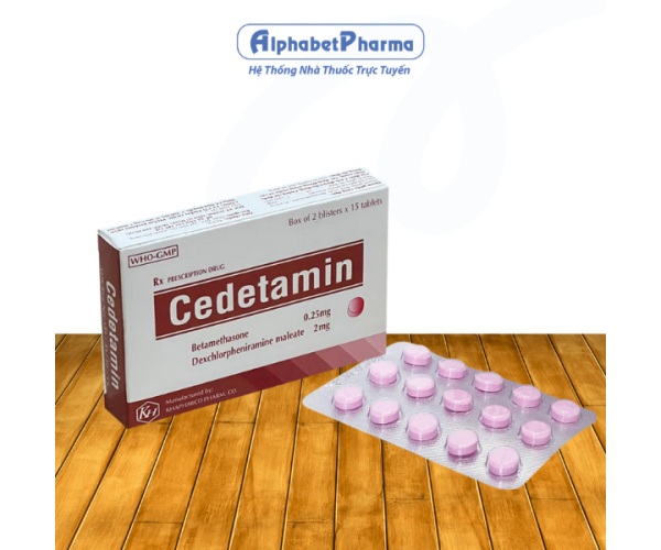 Thuốc chống dị ứng Cedetamin (2 vỉ x 15 viên/hộp)