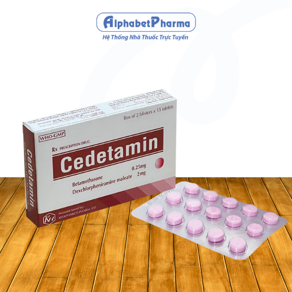 Thuốc chống dị ứng Cedetamin (2 vỉ x 15 viên/hộp)