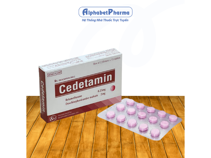 Thuốc chống dị ứng Cedetamin (2 vỉ x 15 viên/hộp)